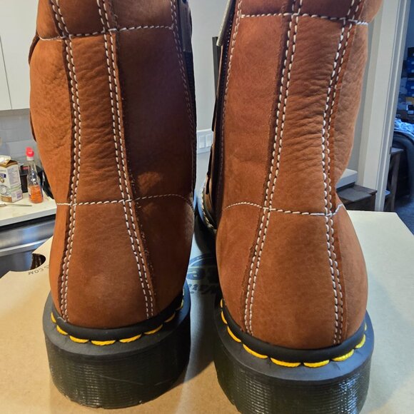 Dr. Martens 1460 Lace to Toe Fur Lined Buttersoft Nubuck Boots Brown Women's 7 - Picture 6 of 13